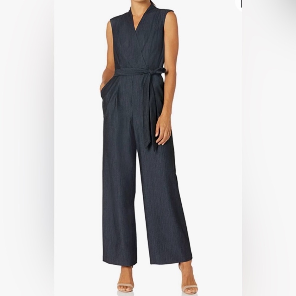 NWT Calvin Klein Elegant Black/Charcoal Jumpsuit